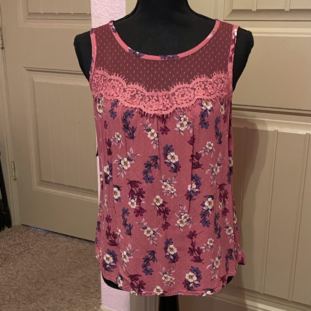 No Boundaries Pink Floral Blouse